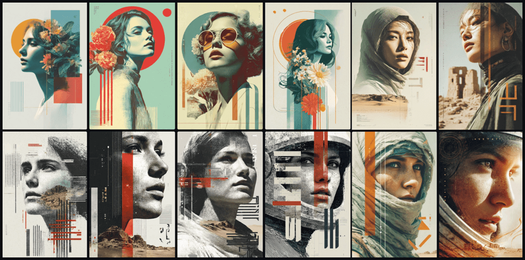 GPT + Midjourney 타이포그래피 포스터 Midjourney