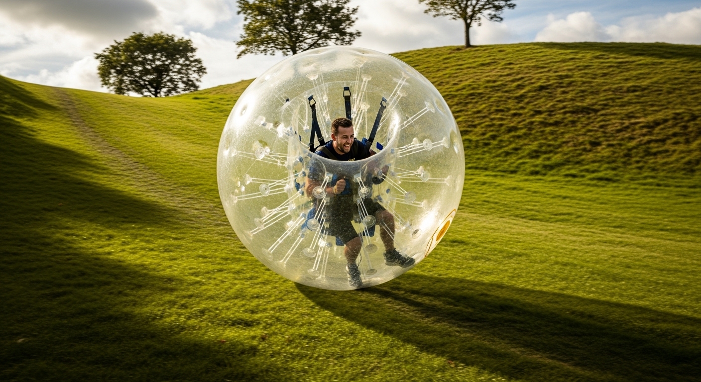 조빙:우레탄 공 안에서 즐기는 사람