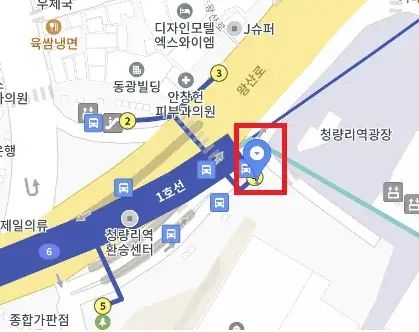 청량리역 인천공항 6002번 공항버스 타는 곳