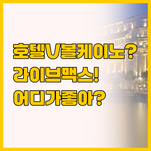 호텔 라이브맥스와 Volcano 중 ..