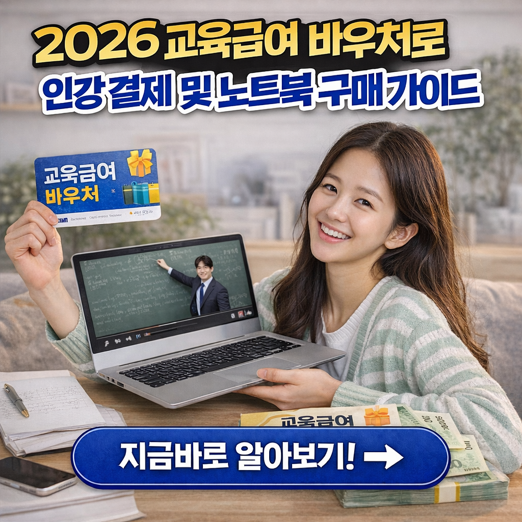 "최대 86만원" 2026 교육급여 바우처로 인강 결제 및 노트북 구매 가이드