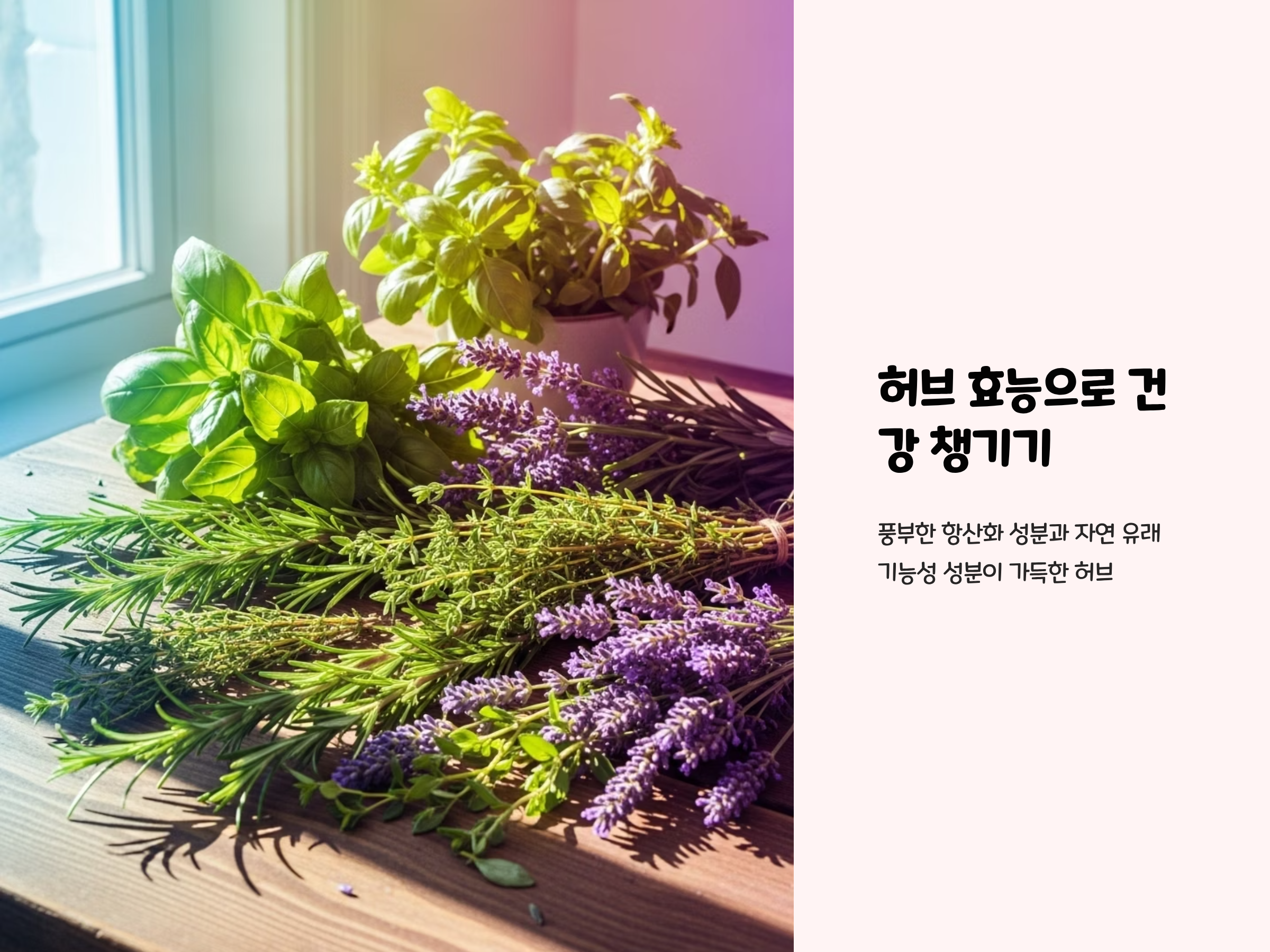 허브 효능으로 평소의 건강과 면역력 증진