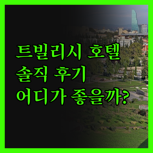 트빌리시 호텔, 솔직 후기! 당신의 