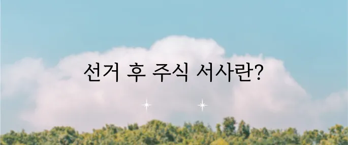 미국 대통령 선거 이후 주식 시장의 역사적 패턴과 투자 전략에 대한 통찰력 있는 분석이 필요합니다.