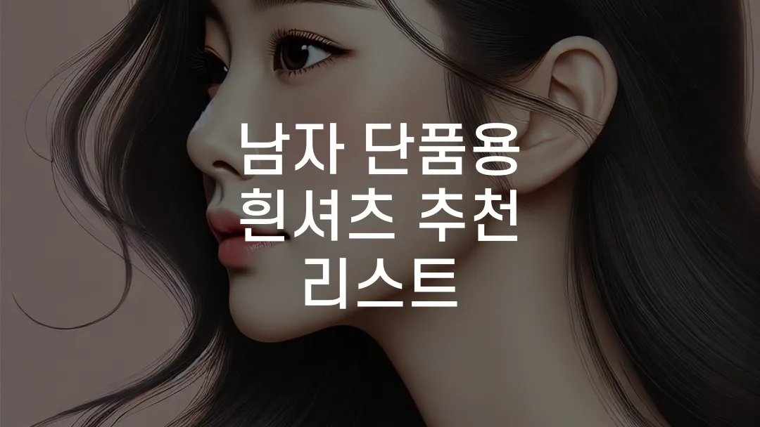 남자 단품용 흰셔츠 추천 리스트