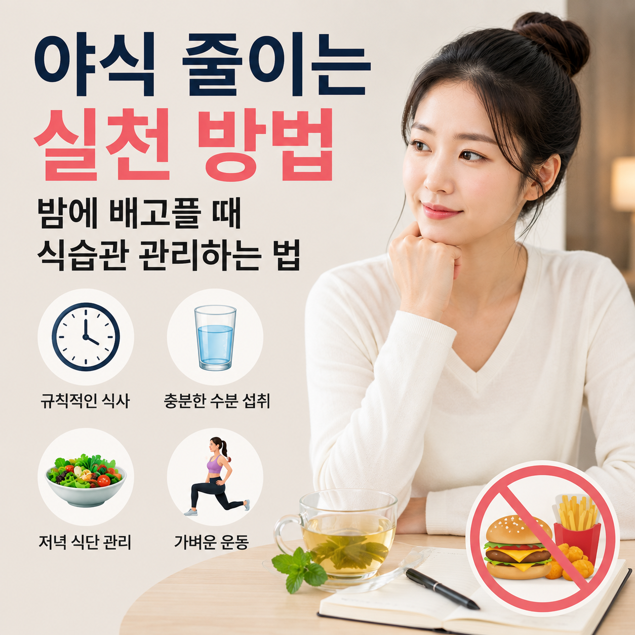 야식 줄이는 실천 방법
