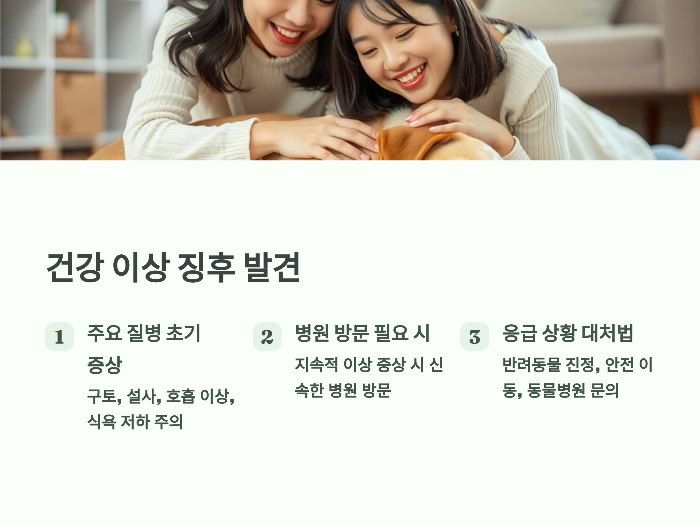 건강 이상 징후 발견