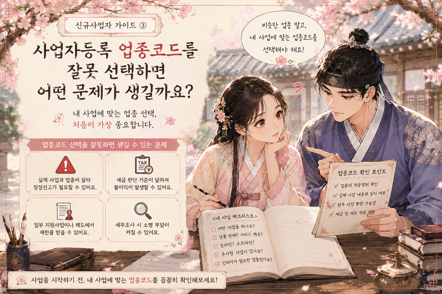 사업자 등록시 업종코드