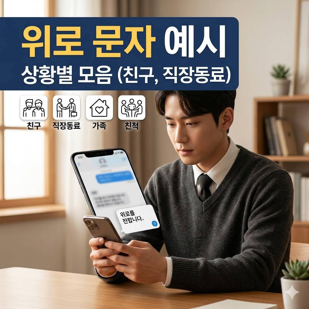 상황별 조문위로문자 예시 모음 (친구·직장동료·가족·친척)