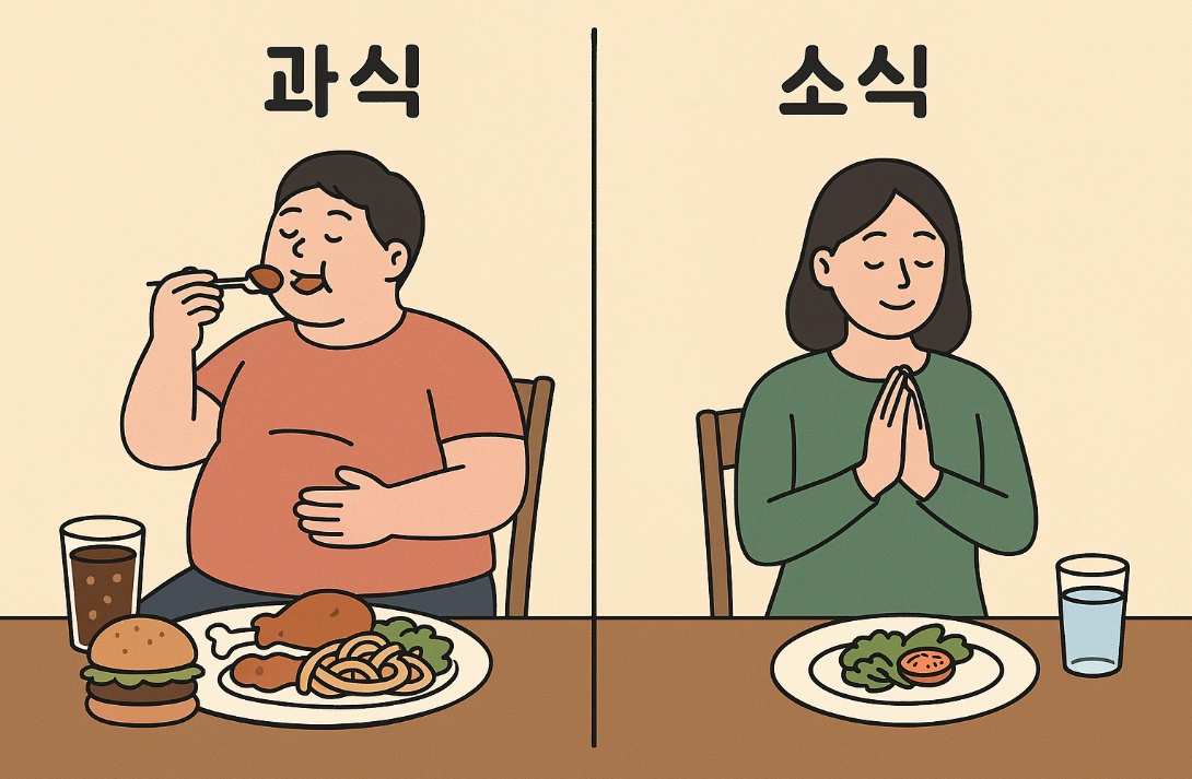 그릇 위의 선택이 내 삶을 바꾼다, 과식 vs 소식