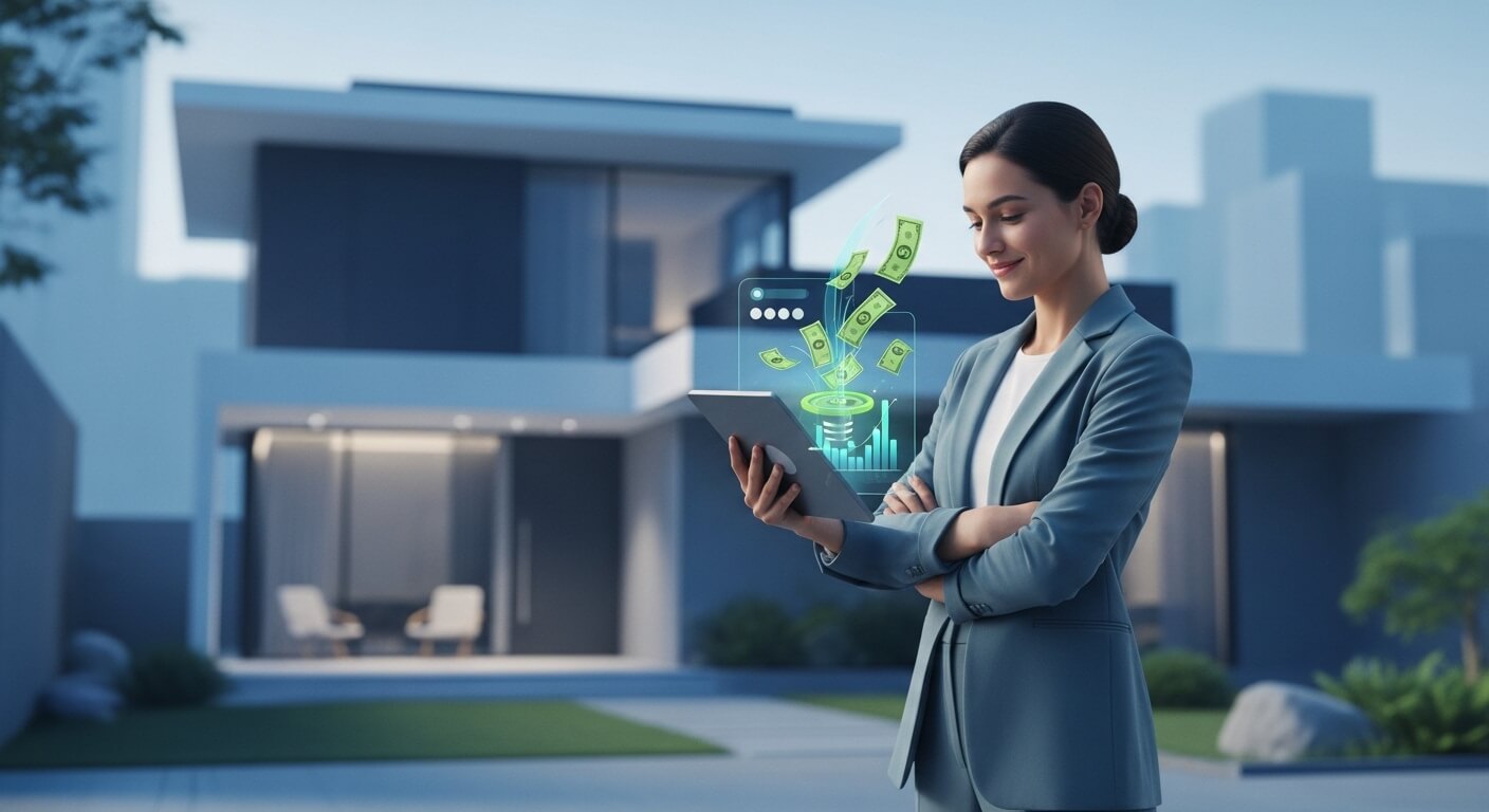 모바일 손택스 앱을 이용한 근로장려금 신청 과정을 보여주는 한 여성