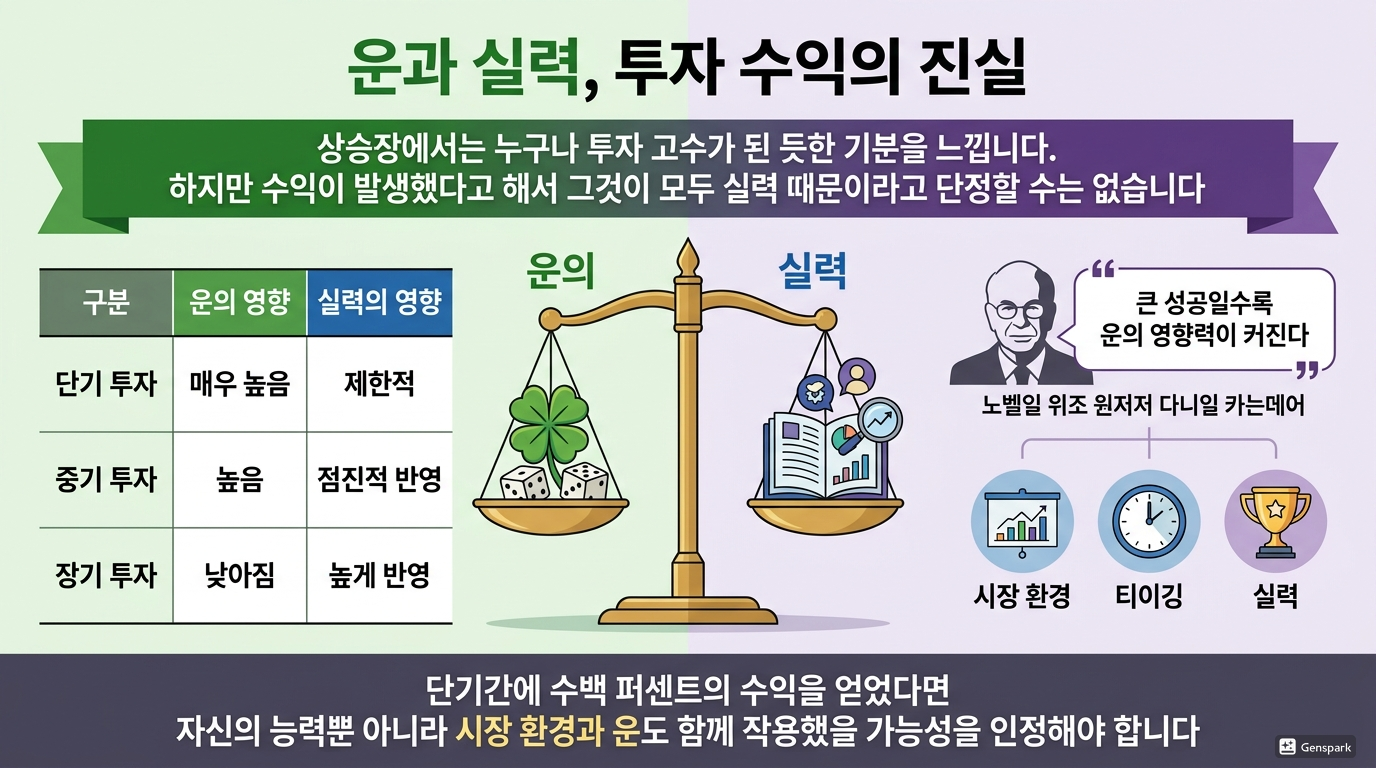운과 실력, 투자 수익의 진실