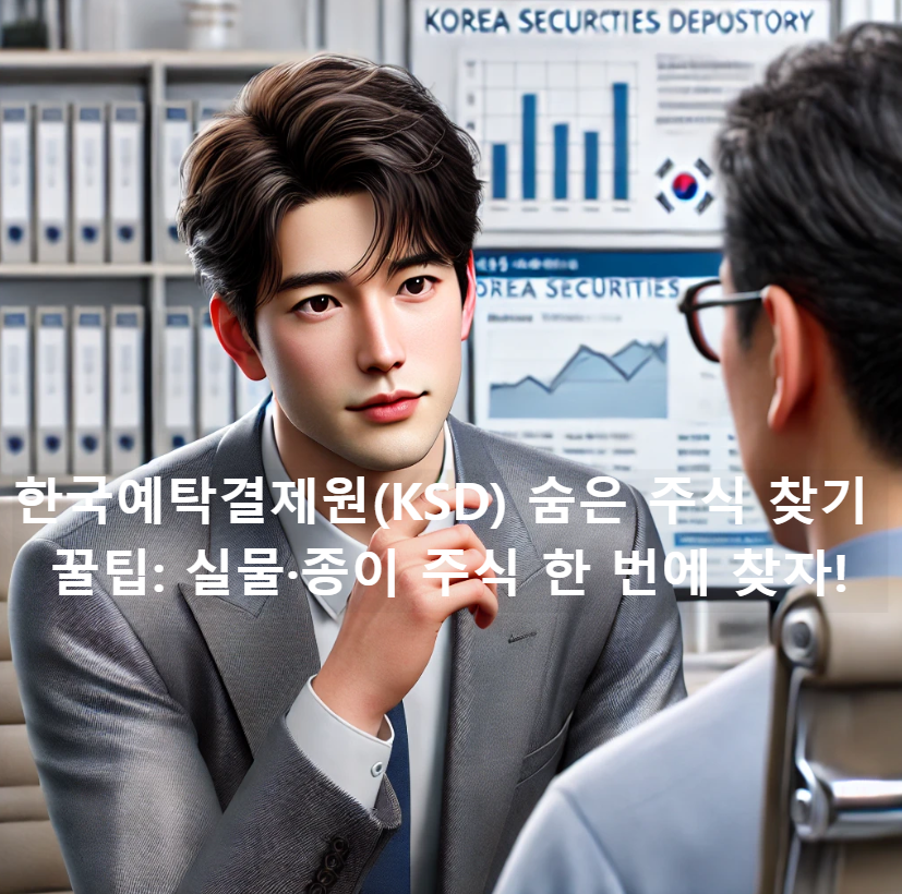 한국예탁결제원(KSD) 숨은 주식 찾기 꿀팁: 실물·종이 주식 한 번에 찾자!