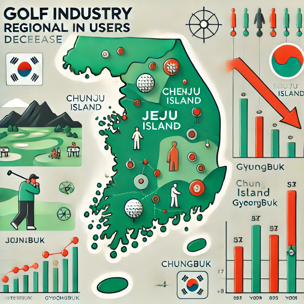 골프 산업 이용자 감소 지역별 분석