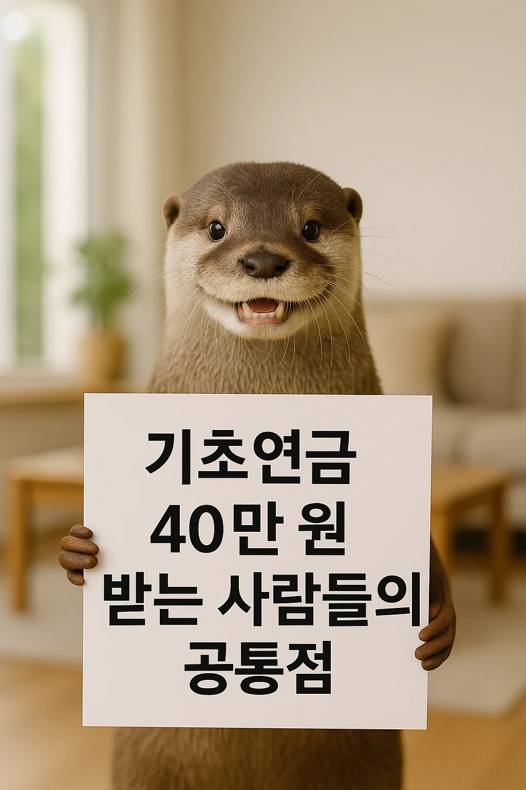 기초연금 40만 원 받는 사람들의 공통점