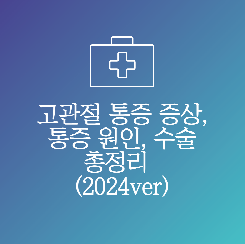 고관절 통증 증상, 통증 원인, 수술 총정리 (2024ver)
메인 키워드