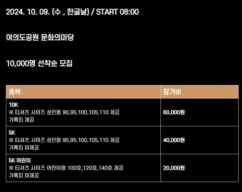 2024 마블런 서울 마라톤