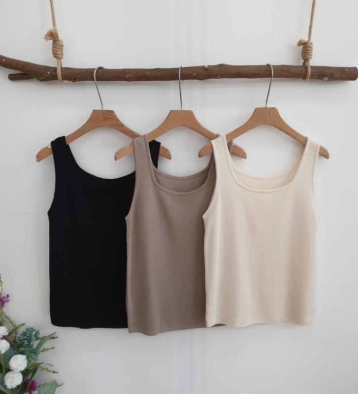 스퀘어넥 이너 니트 나시