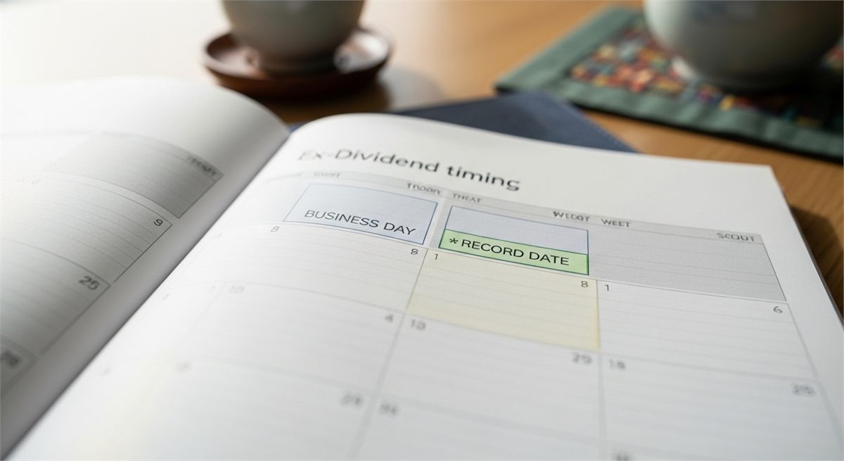 배당락일과 기준일 차이를 상징적으로 보여주는 장면