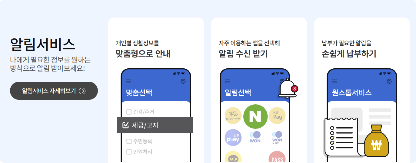 국민비서 구삐 앱 알림