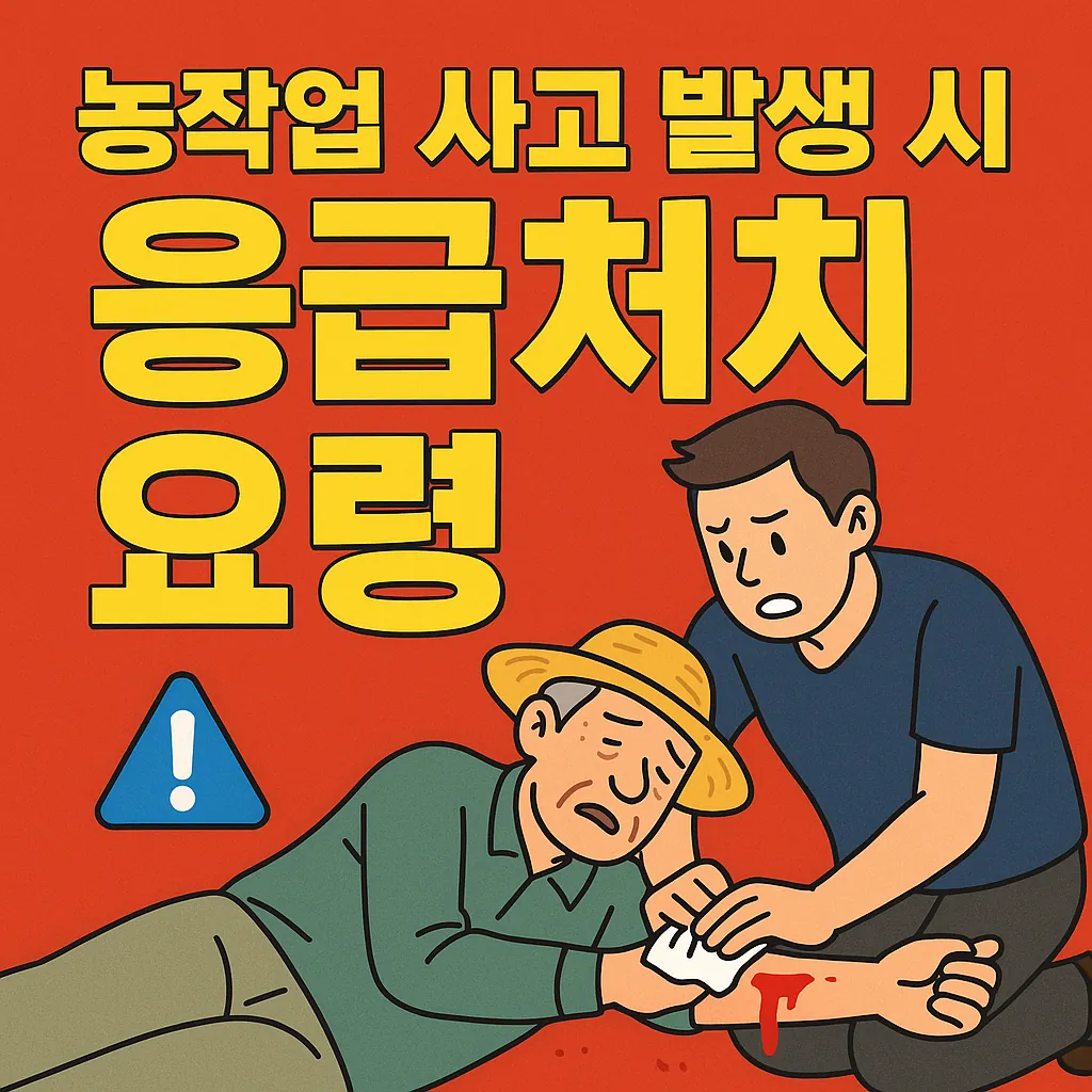 농작업 사고 발생 시 응급처치 요령! 생명을 구하는 5분 행동 지침서