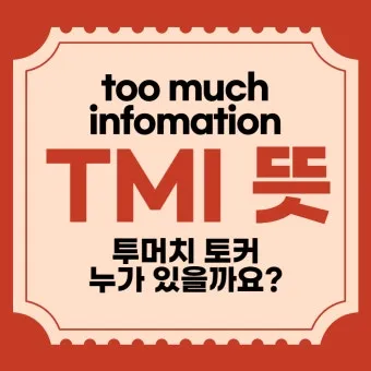 tmi 뜻과 3가지 상황별 해석 자료집_10