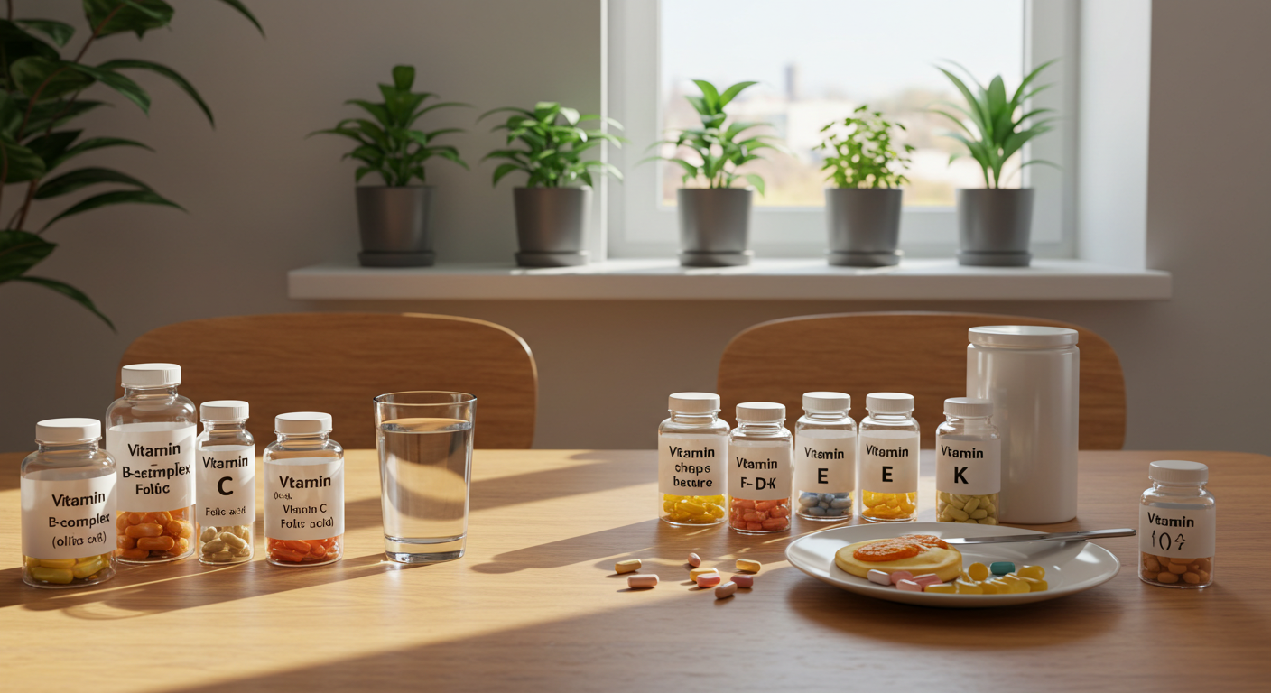 지용성 수용성 비타민 종류별 섭취 시간표, 복용 타이밍 정리