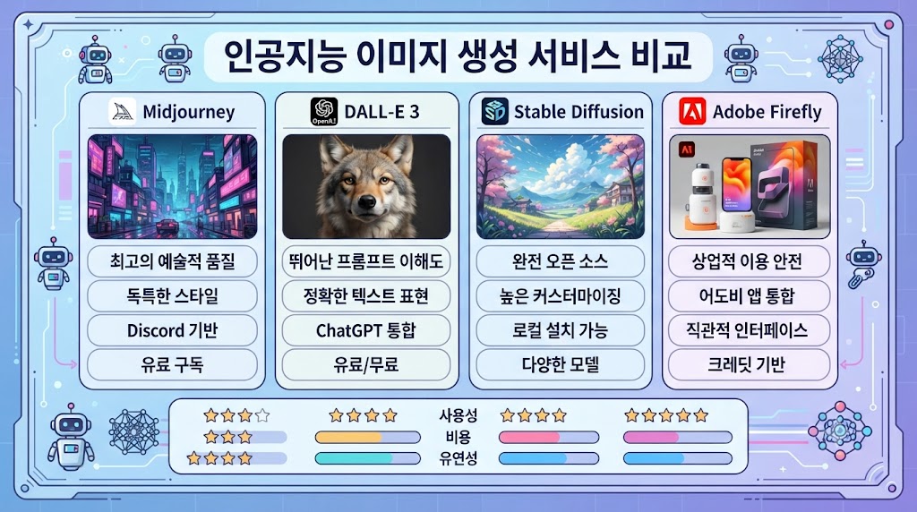 AI 이미지 생성 서비스 비교