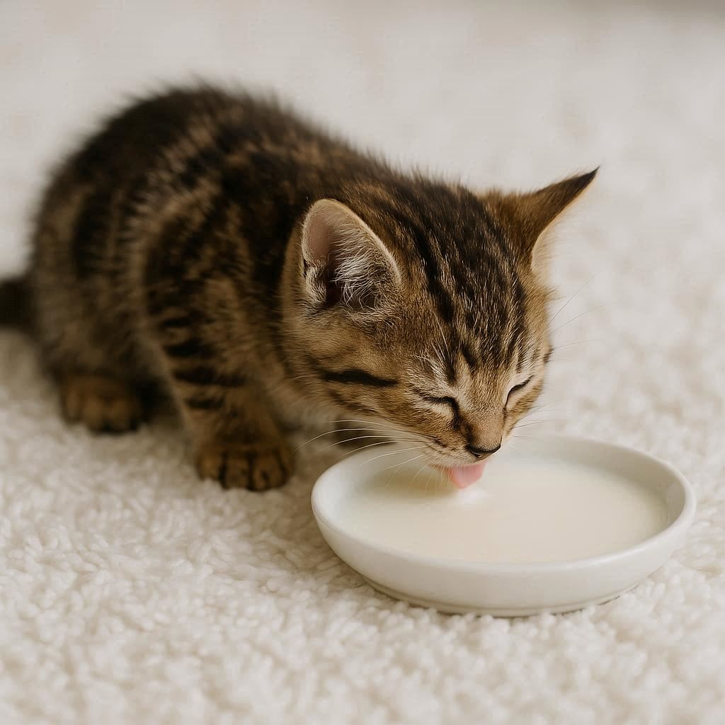 우유를-먹는-새끼-고양이