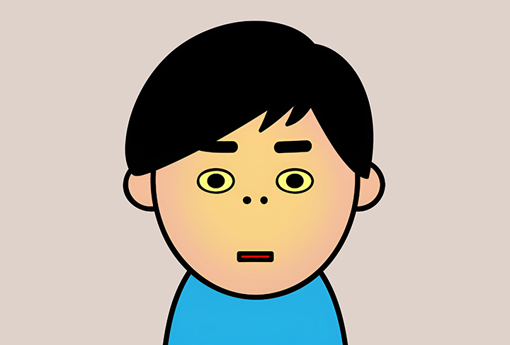 황달로-얼굴색이-변한-남성