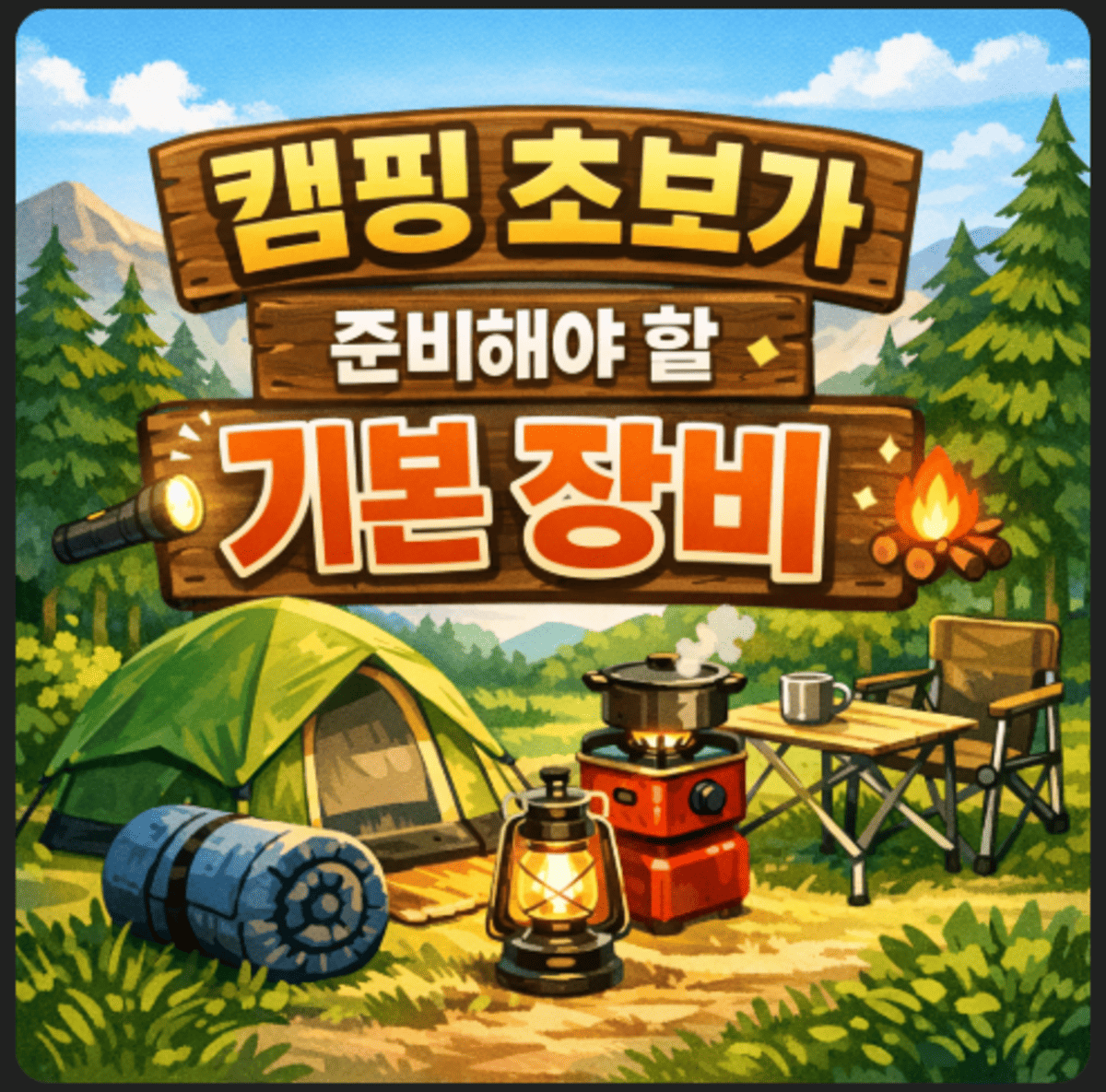 캠핑 초보가 준비해야 할 기본장비