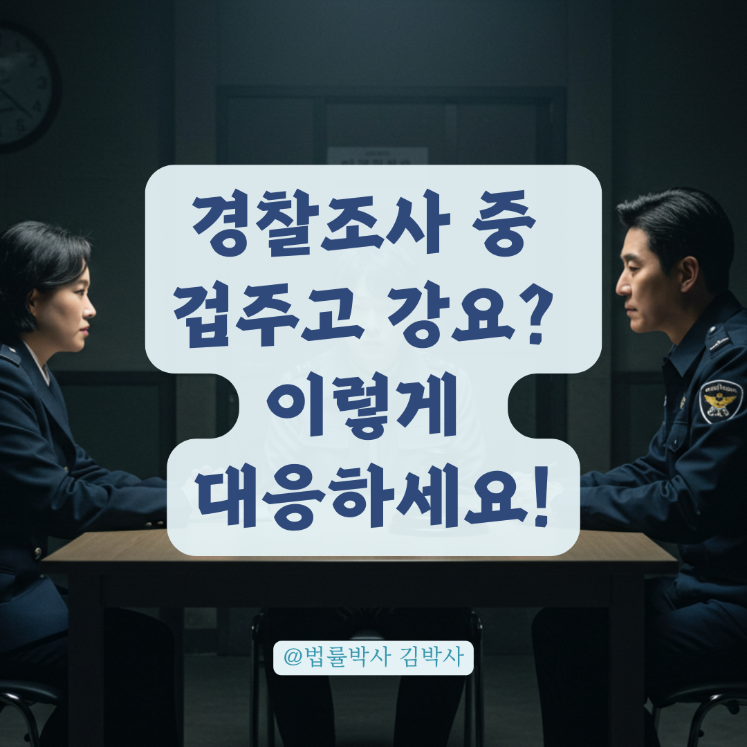 경찰 조사 중 겁주고 강요했다면? 허위자백 유도 시 신고 절차 정리.