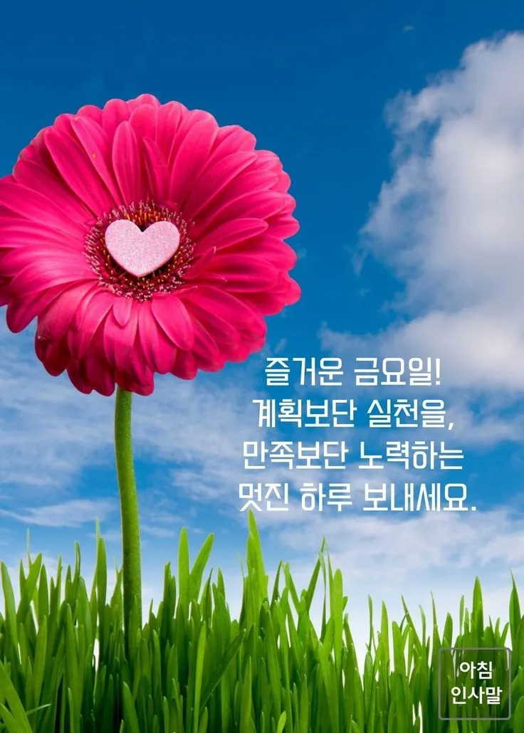 금요일 아침 인사말 이미지 문구 일러스트_4