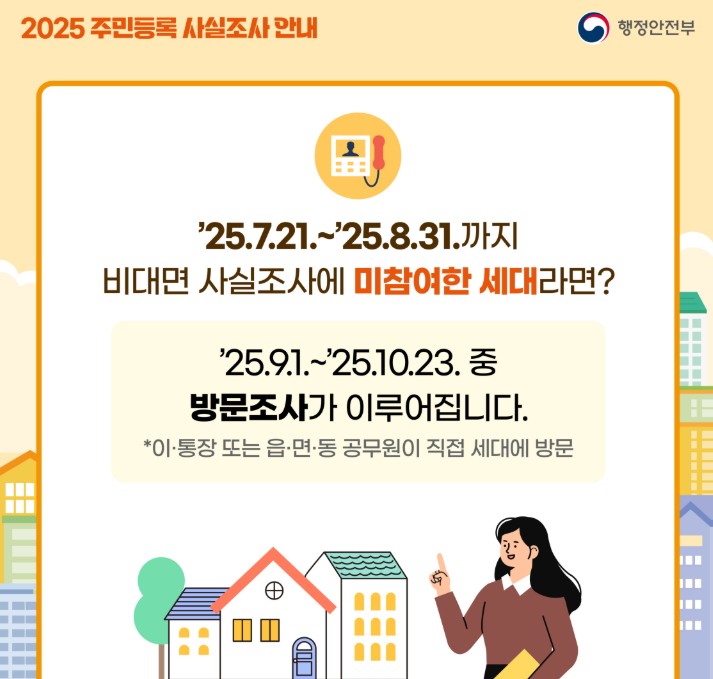 정부24 주민등록 비대면 사실조사 기간
