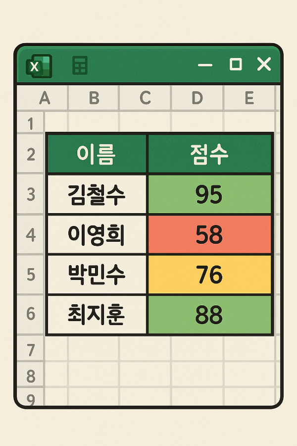 조건부 서식으로 데이터 가독성 사진