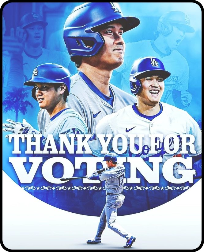 오타니 mvp (최초 지명타자 및 mlb 양대리그)