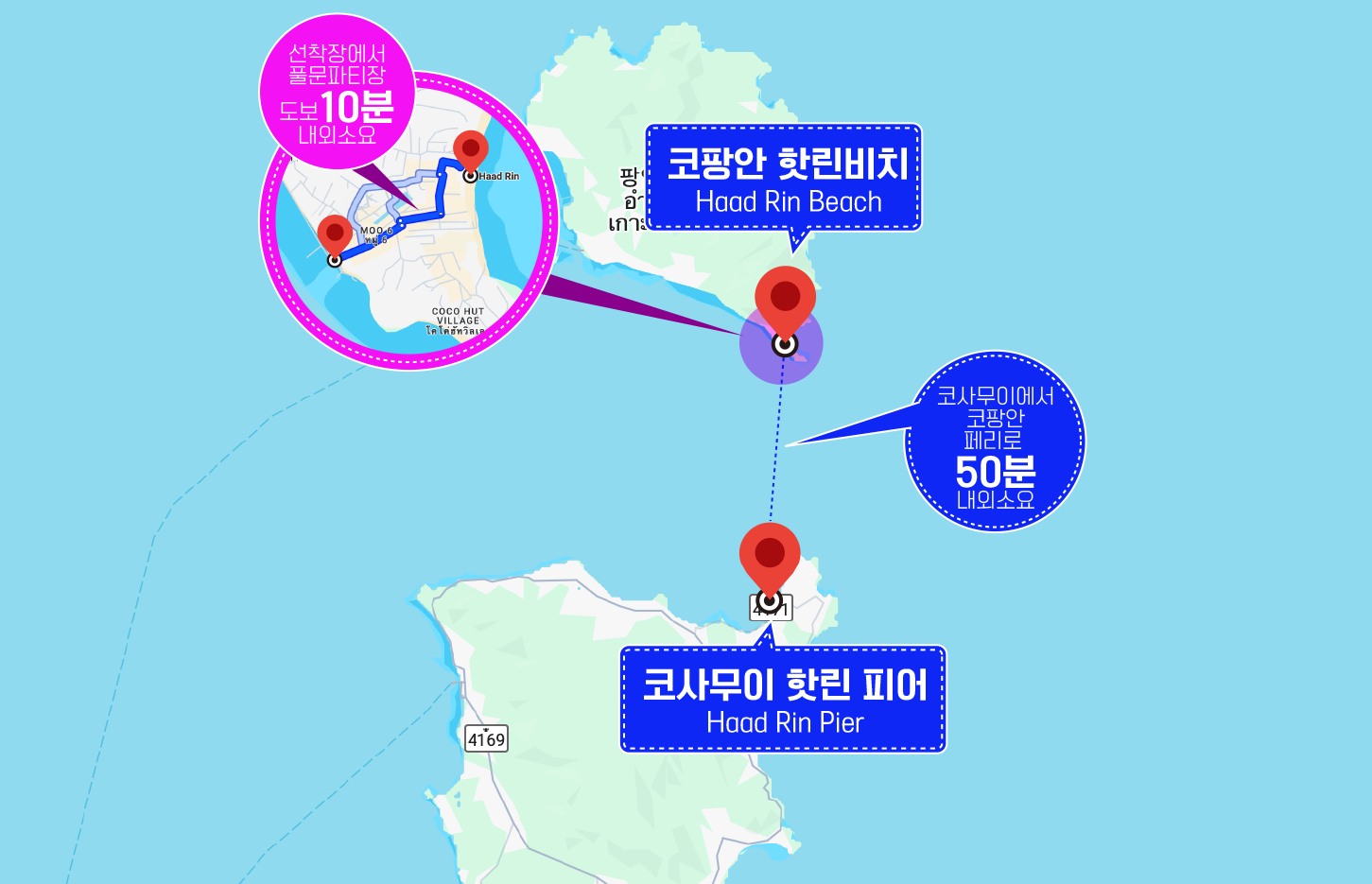 코팡안 풀문파티 경로