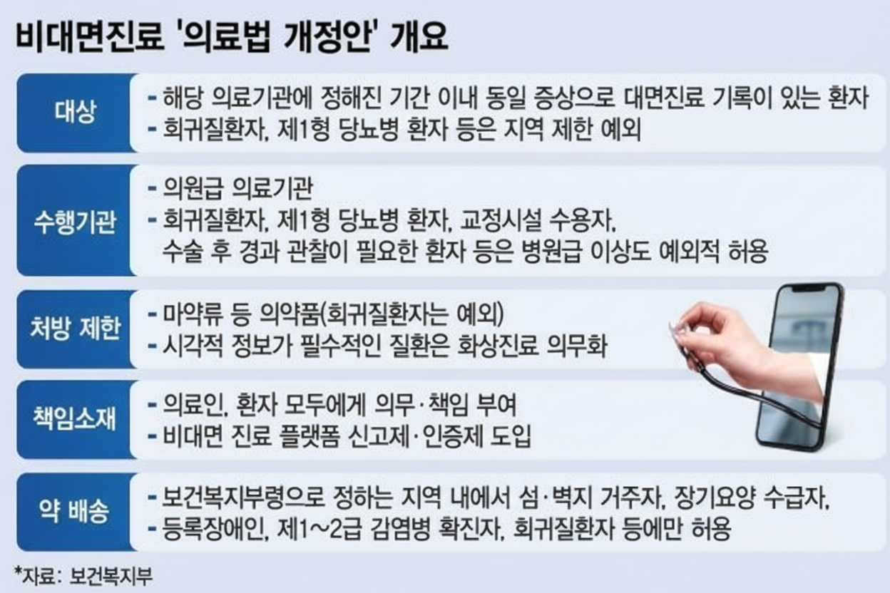 비대면 진료 개정안 이미지
