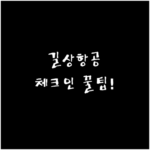 길상항공 온라인 체크인 3가지 방법 ..