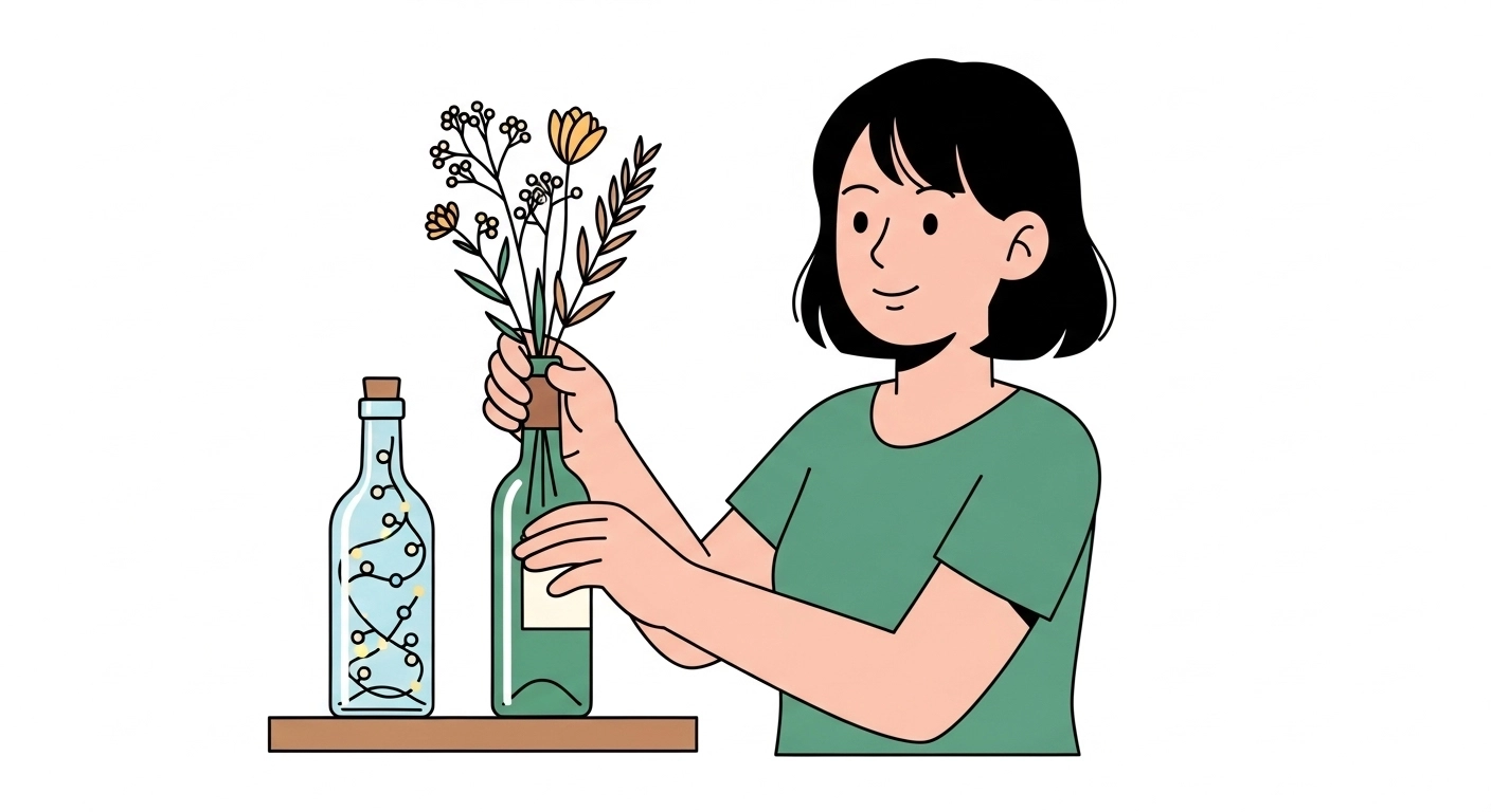 돈 안 들이고 집 꾸미기 빈 유리병으로 완성하는 공간별 인테리어 꿀팁 5 (거실, 주방, 욕실)