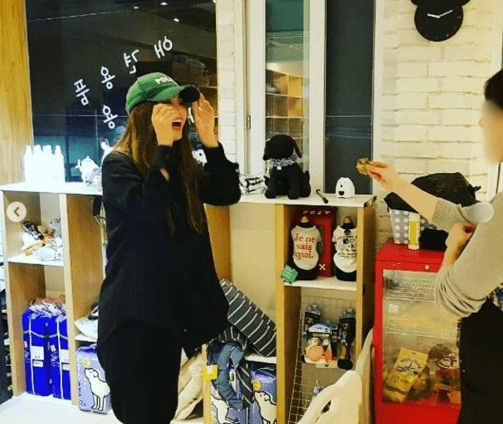 한예슬-삼겹살-셀카-애견미용샵-바마엄마