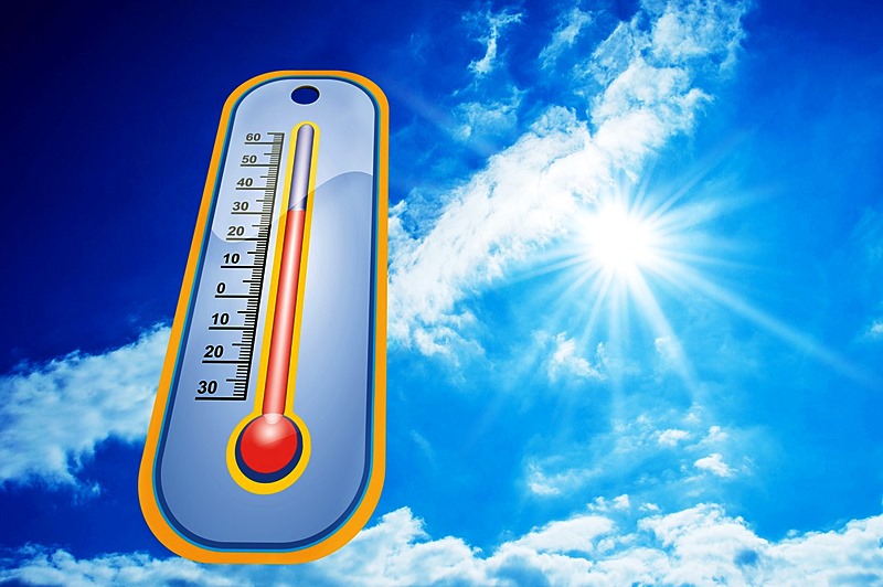 체온계와 햇빛사진