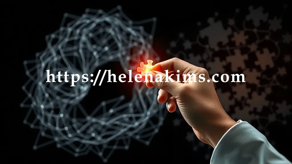 중앙에는 숙련된 신경과 전문의의 손이 이 퍼즐을 섬세하게 맞추는 모습이 강조되며, 손에서 발산되는 따뜻하고 명확한 빛이 정확한 진단으로 나아가는 희망을 상징한다.