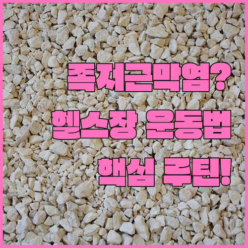 족저근막염 증상별 헬스장에서 효과적인..
