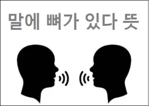 말에 뼈가 있다 뜻