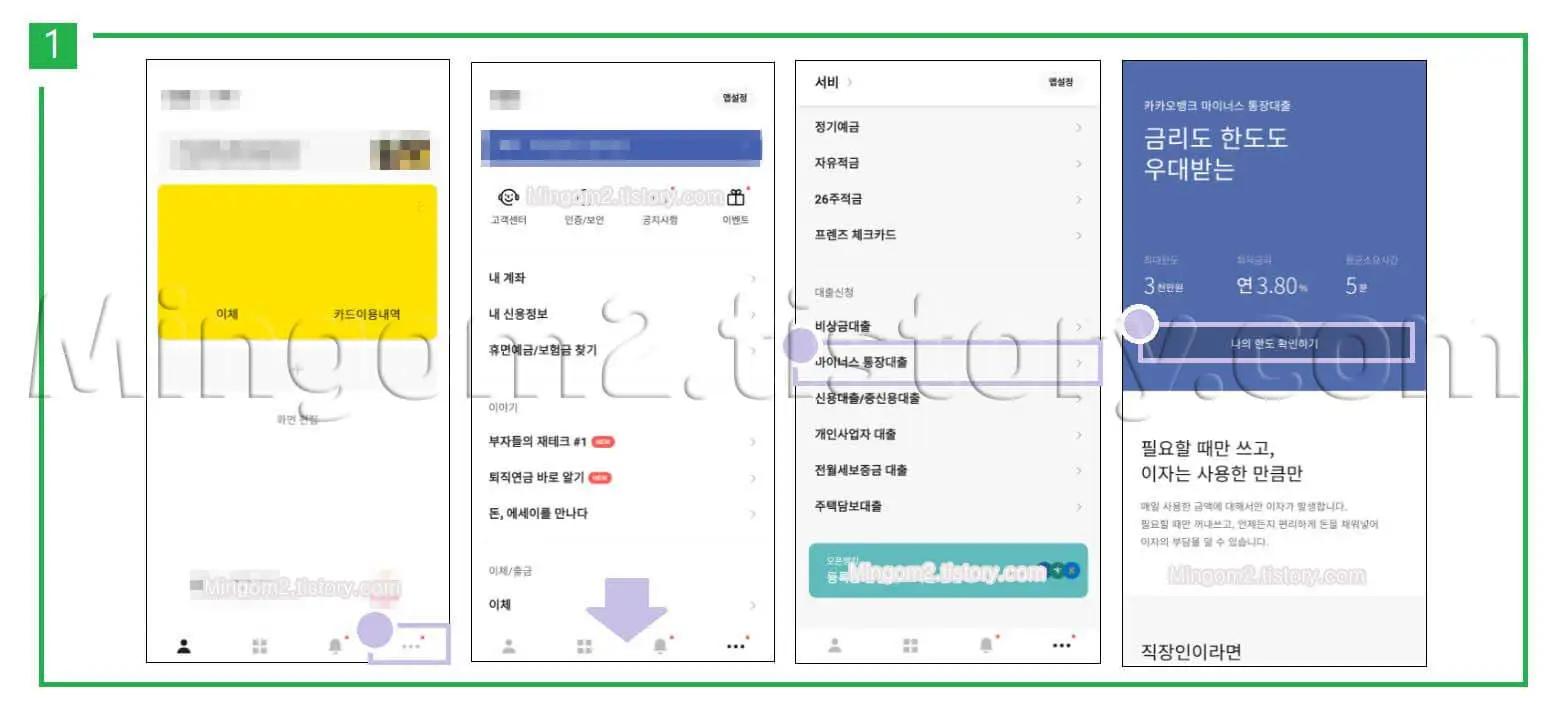 마이너스통장 개설방법에 대한 설명