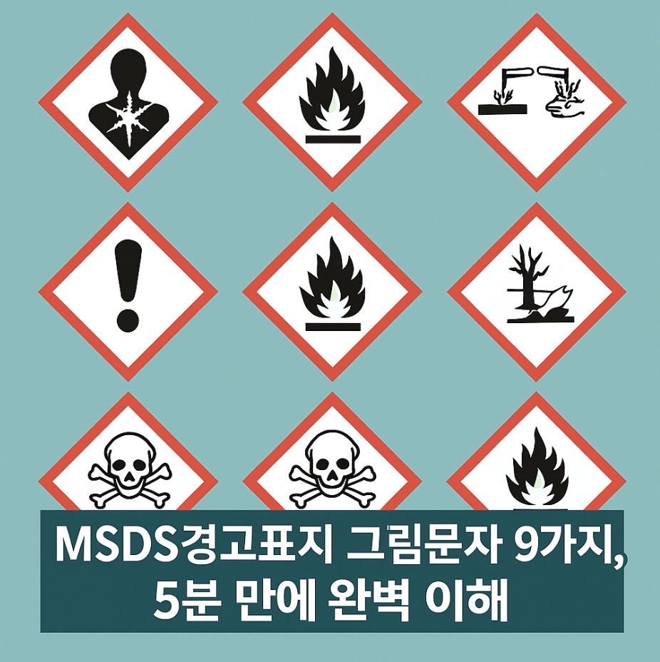 MSDS경고표지 그림문자 9가지, 5분 만에 완벽 이해