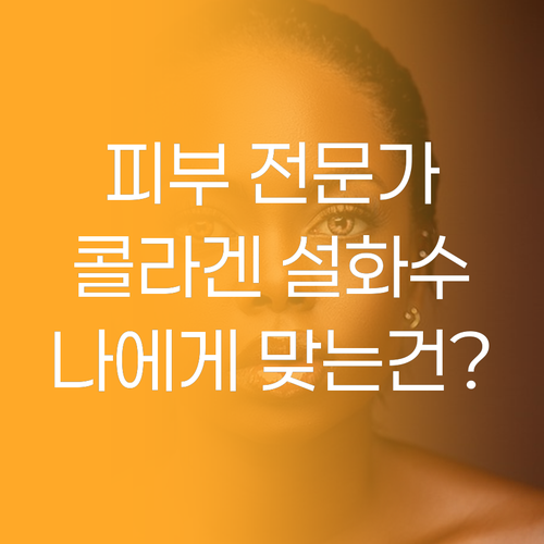 피부 전문가가 추천하는 콜라겐, 설화