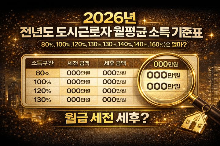 2026년 전년도 도시근로자 월평균 소득