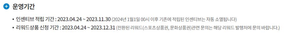 전국민운동지원금 지원기간